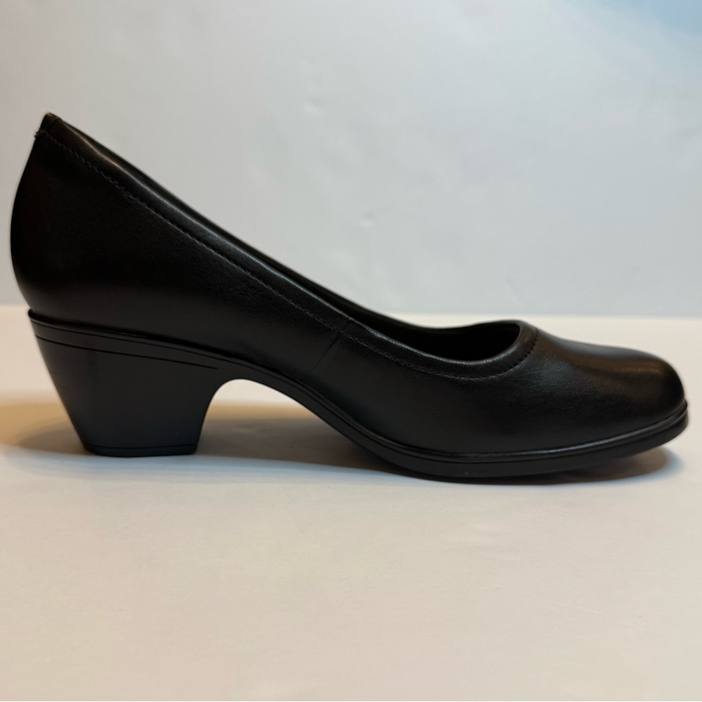 Clarks Emily Ruby Block-Heel Comfort Pumps Size 9.5 Black - Picture 9 of 16
